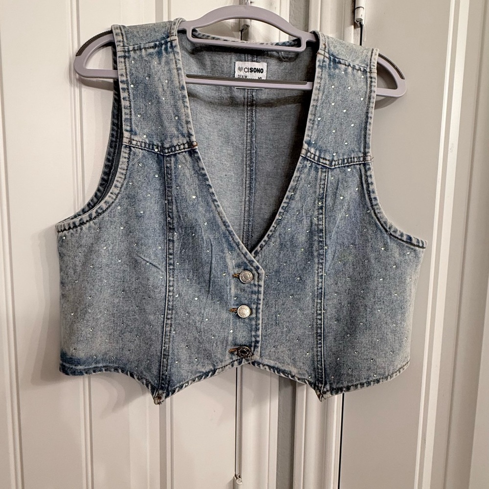 Ci Sono Light Blue Denim Vest